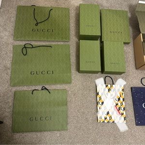 Gucci Shoe Boxes & Gift Bags (EMPTY)